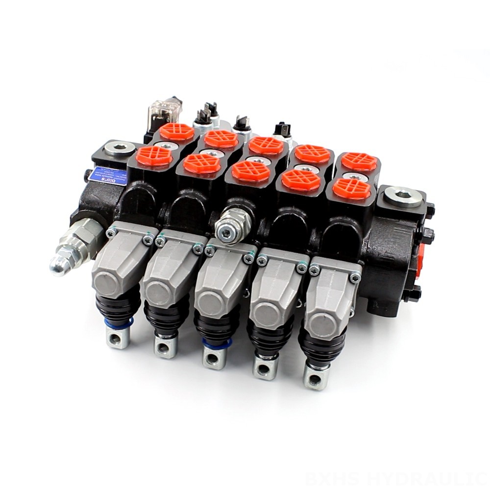 Distributeur Hydraulique 24v Industrial Hydraulic Control: 5 Spool Sectional Directional Valve image